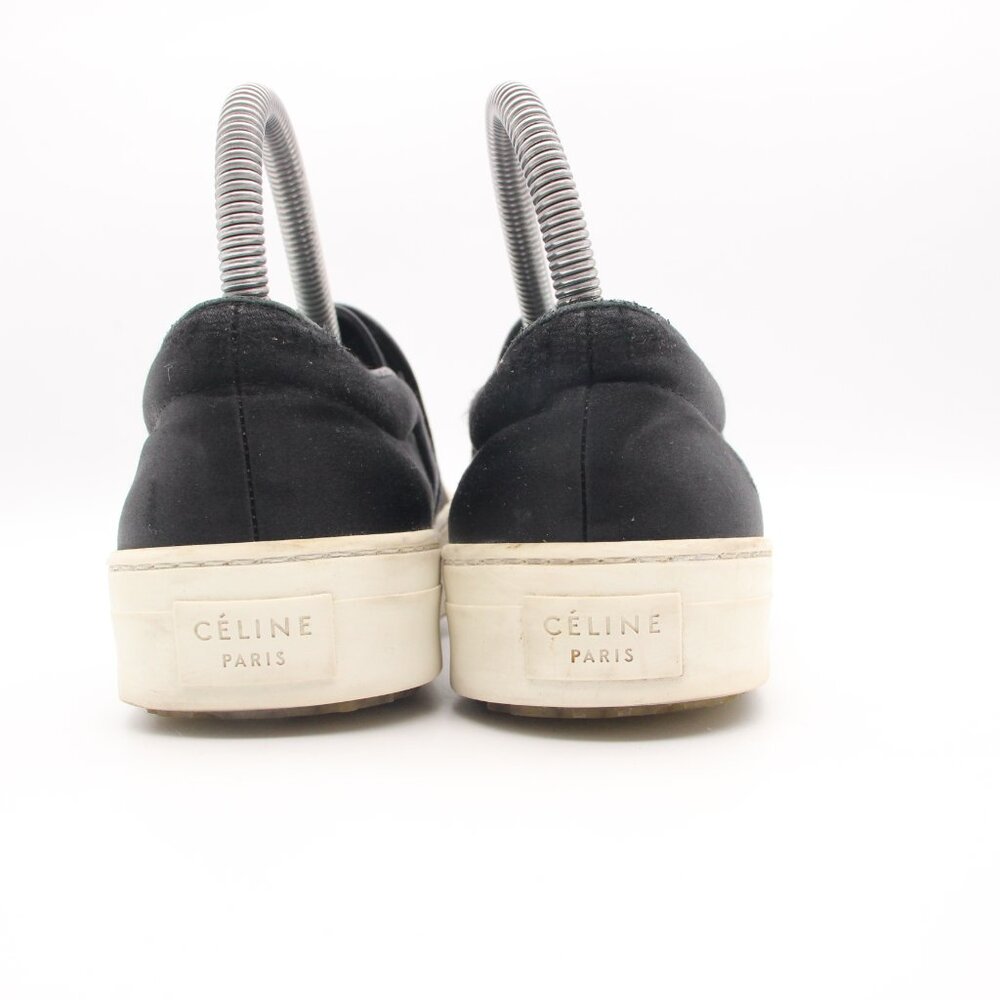 Celine Paris Women's Size EU 37 Black Satin Casual Slip On Sneakers Italy - Picture 5 of 9